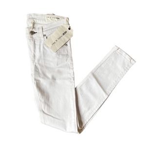 Rag & Bone Distressed Capri Jeans in White Ripped Knees NWT $195 Women's Size 25